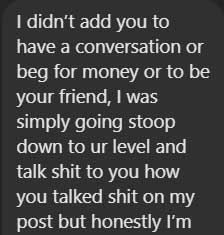Excerpt of comment by CD